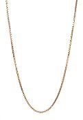 9ct rose gold box link chain necklace