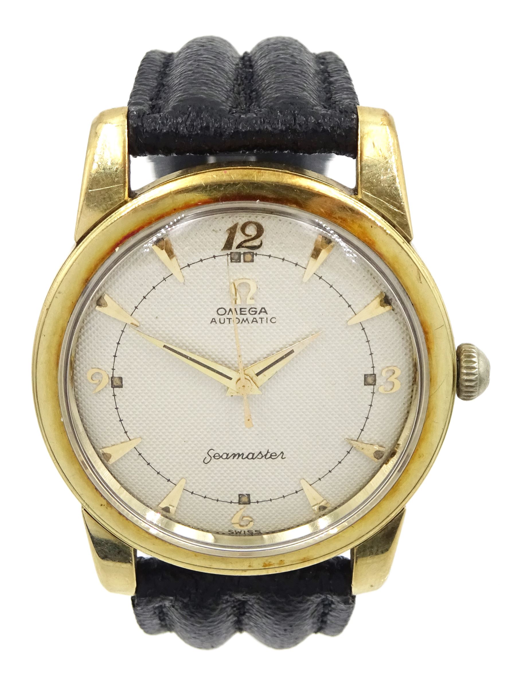 Omega Seamaster gentleman's gold capped and stainless steel automatic bumper wristwatch