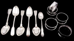 Pair of George III silver tea spoons