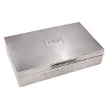 Modern silver mounted cigarette box