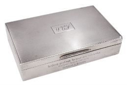 Modern silver mounted cigarette box