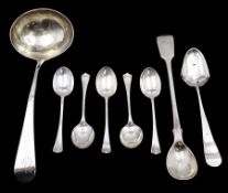 Collection of silver spoons