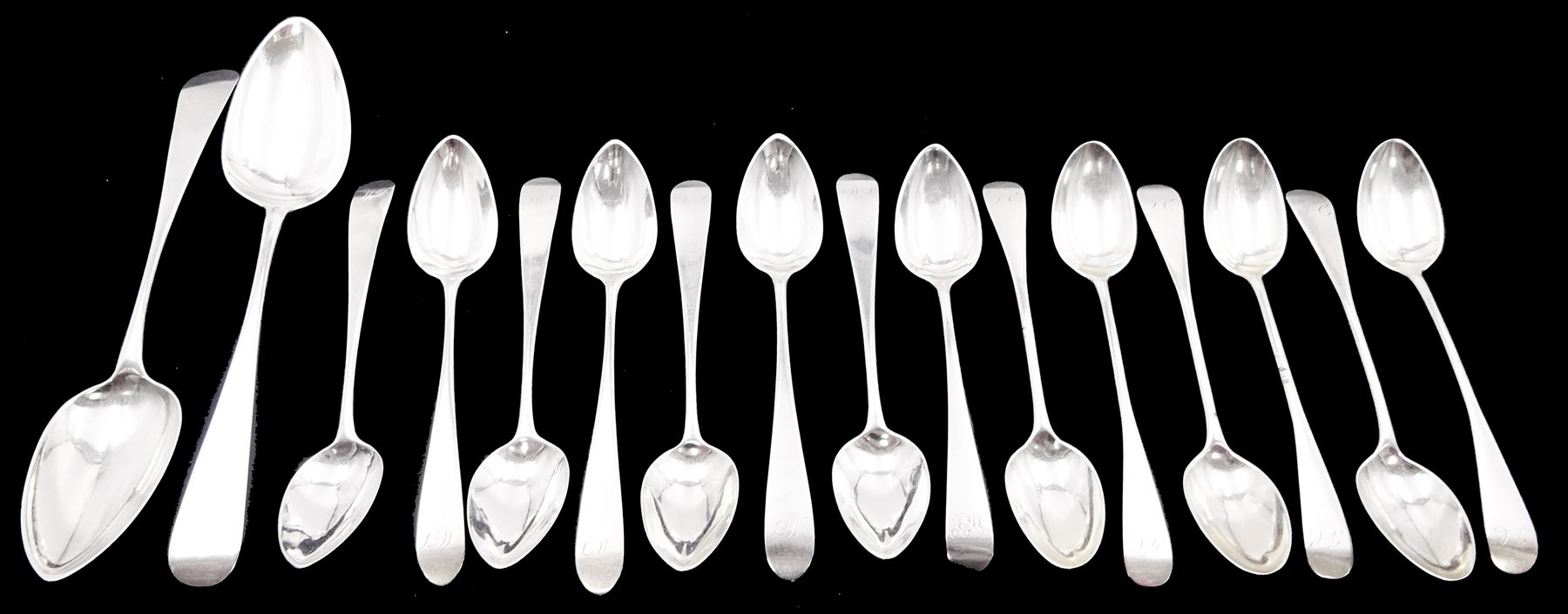 Collection of George III Scottish silver spoons