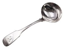 George IV provincial silver Fiddle pattern sauce ladle