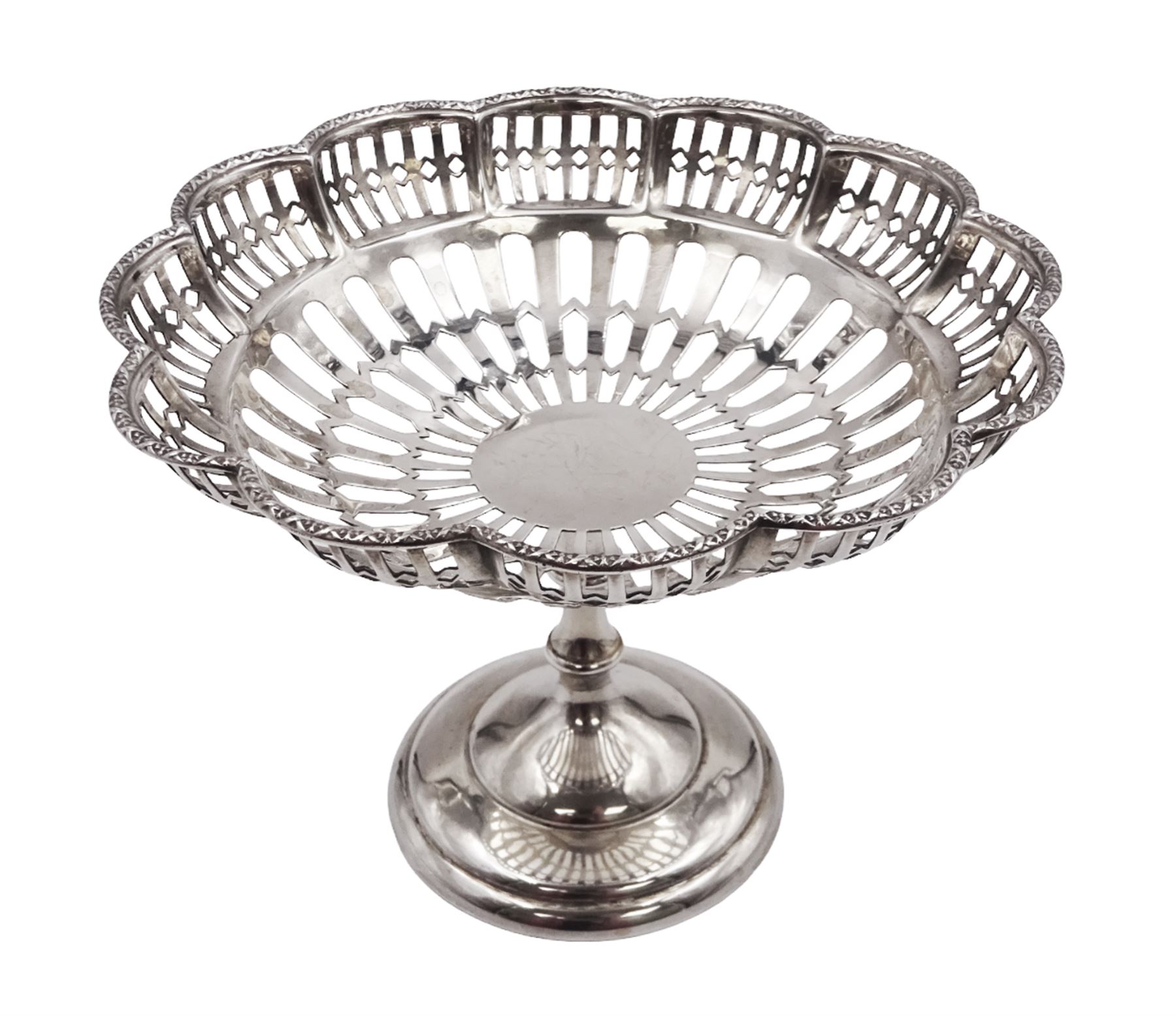 1920s silver pedestal dish