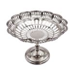 1920s silver pedestal dish