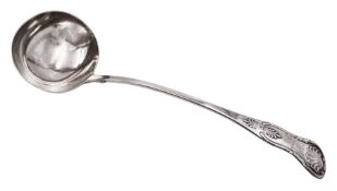 Victorian Scottish silver Kings pattern soup ladle