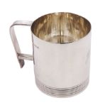 Mid 20th century silver christening mug