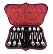 Set of ten Victorian silver coffee spoons