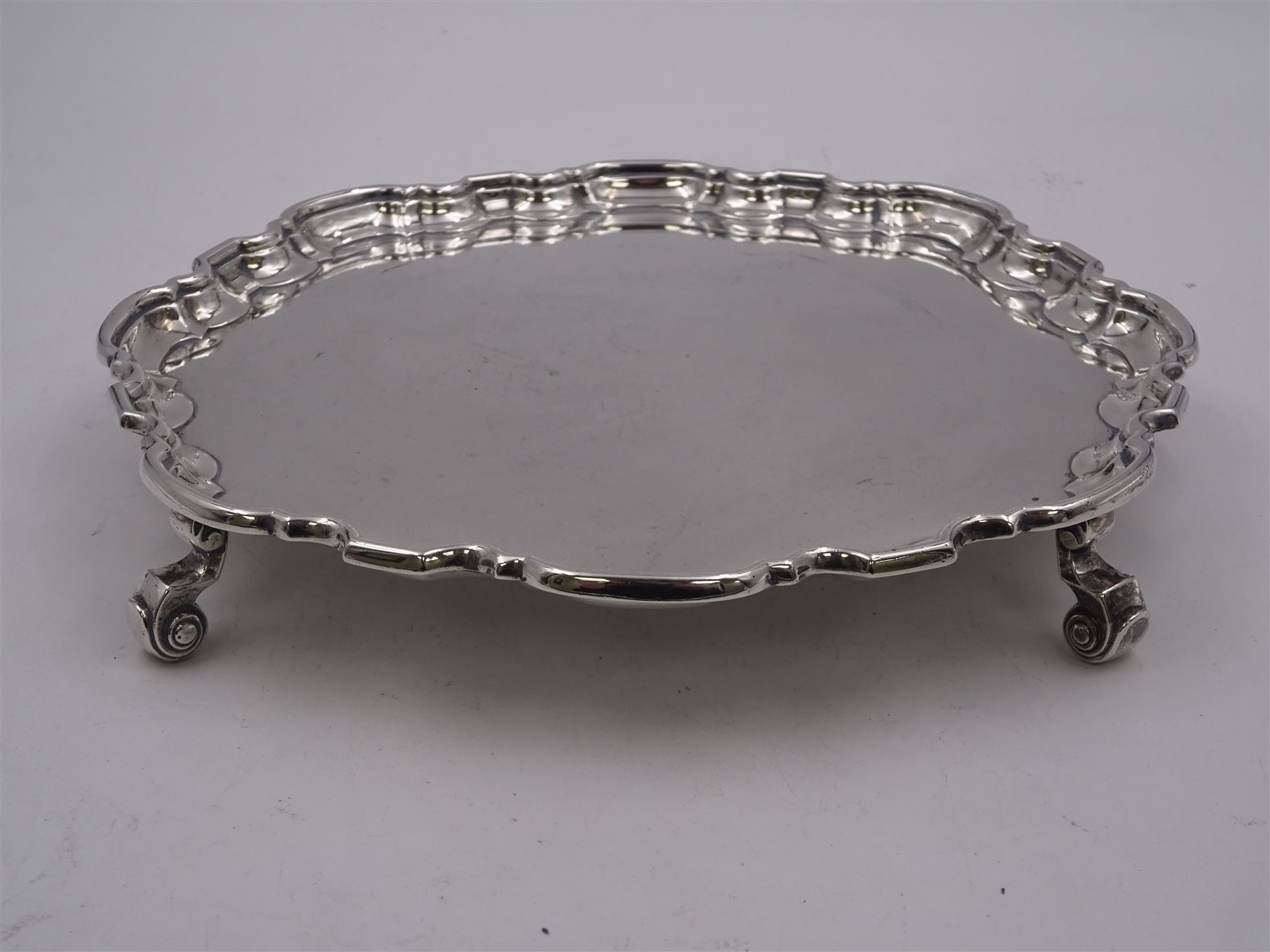 1930s silver waiter - Image 2 of 4