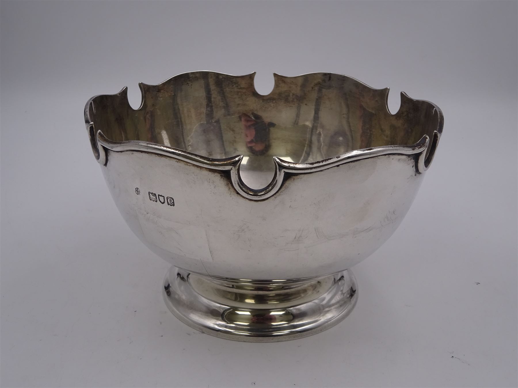 Victorian silver Monteith style rose bowl - Image 3 of 4