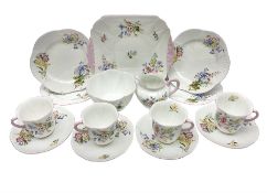 Shelley Wild Flowers pattern part tea service