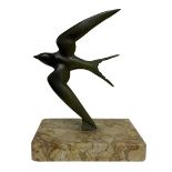 Bronze figure of a swift