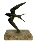 Bronze figure of a swift