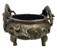 Chinese cast brass censer