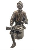 Oriental bronze figure of a gentleman