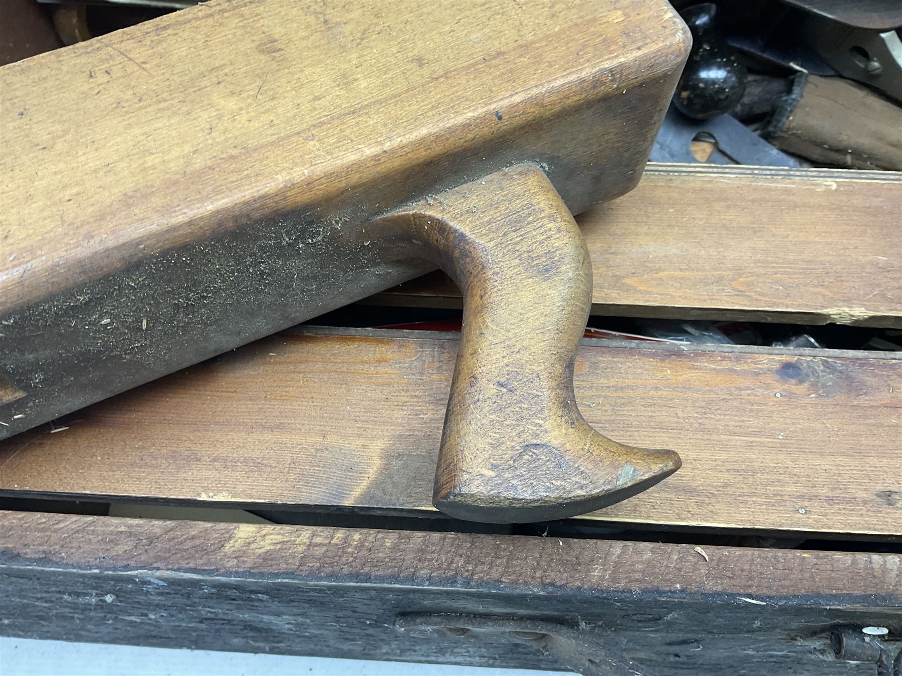 Large wooden tool box and carpenters tools - Image 8 of 12