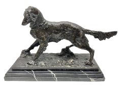 Bronze figure of a dog