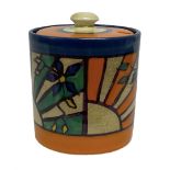 Clarice Cliff Fantasque for Wilkinson Pottery preserve pot