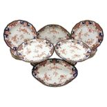 Early 20th century Royal Crown Derby Imari pattern dessert service