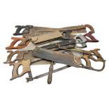 Collection of tenon and panel saws