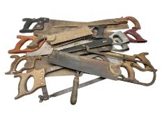 Collection of tenon and panel saws