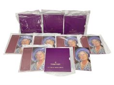 Ten Queen Elizabeth II United Kingdom five pound coins