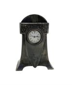 Metallwarenfaberic Straub & Schweizer - WMF silver plated timepiece clock c1910 in the aesthetic mov