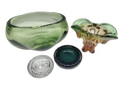 Four glass dishes