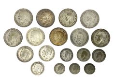 Approximately 175 grams of Great British pre 1947 silver coins