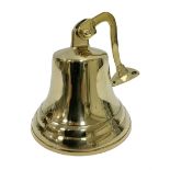 Wall hung brass bell with clapper