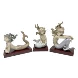 Lladro Mermaid trio set