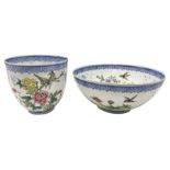 Two Chinese eggshell porcelain bowls