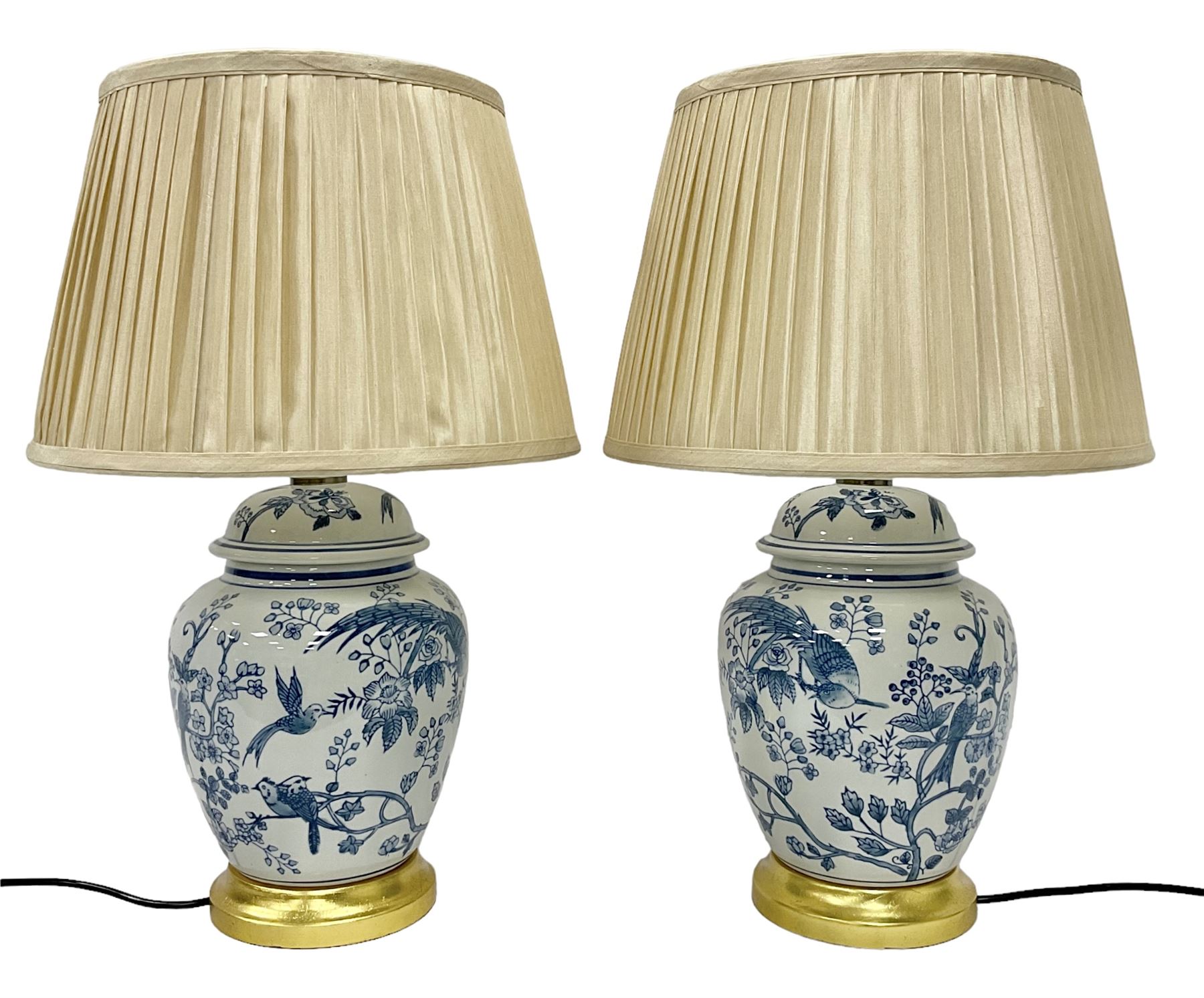 Pair of table lamps of baluster form