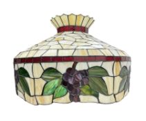 Large Tiffany style leaded ceiling light shade