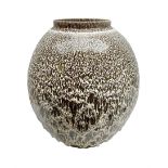 Large studio pottery vase of ovid form