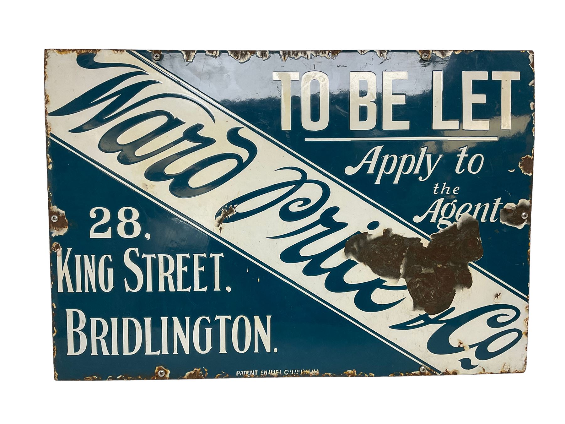 Ward Price Bridlington enamel advertising sign