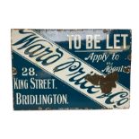 Ward Price Bridlington enamel advertising sign