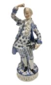 Meissen blue and white figure of a gentleman