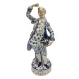 Meissen blue and white figure of a gentleman