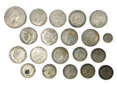 Approximately 160 grams of Great British pre 1947 silver coins