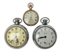 Fob watch in gilt metal case