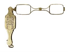 Early 20th century gold lorgnette