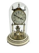 Mid-20th century Kundo torsion clock - Keininger & Obergfell German 400-day clock with a glass dome