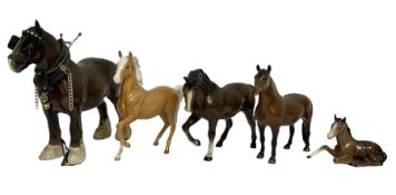 Group of Beswick figures of horses