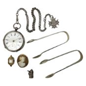 Edwardian silver open face lever pocket watch