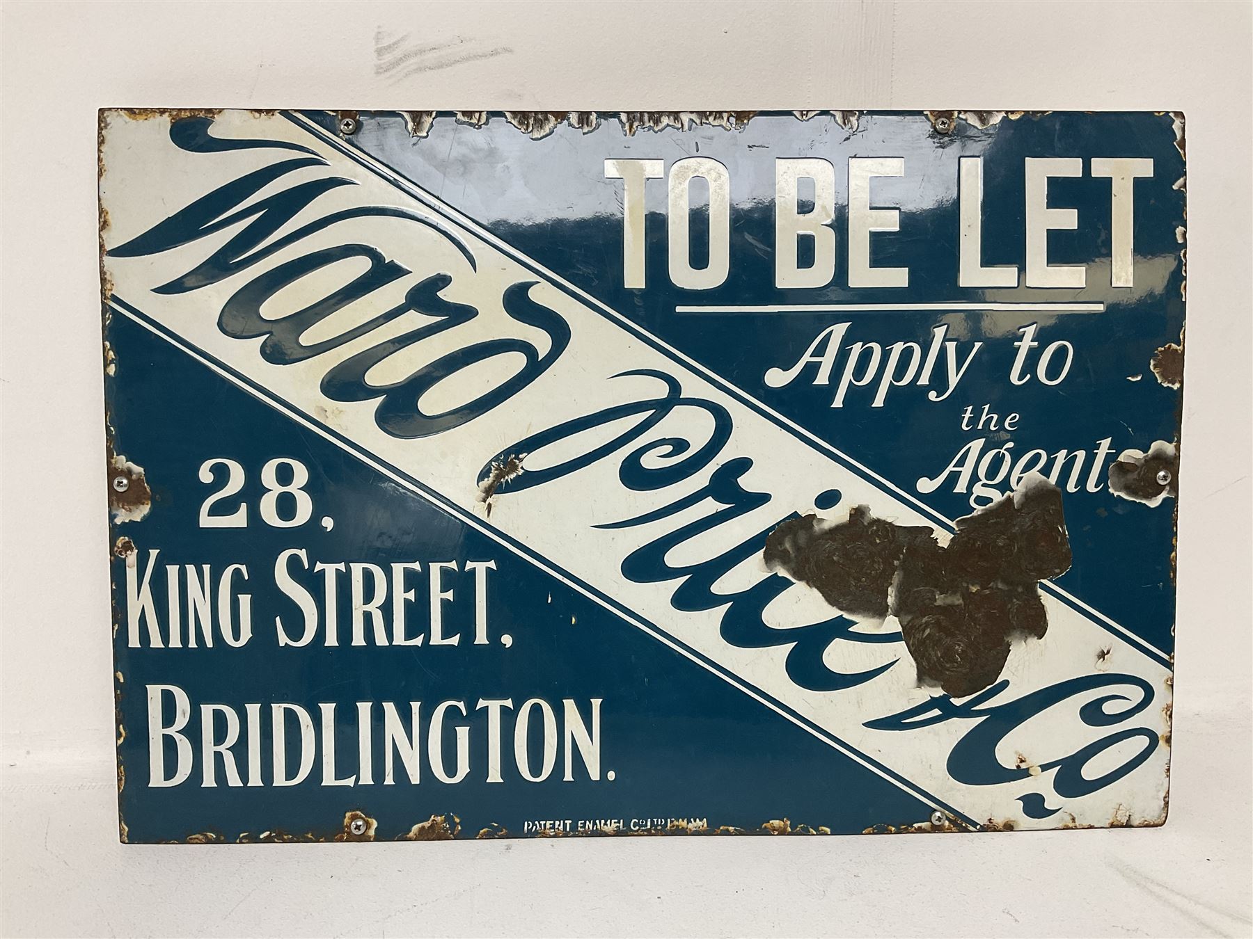 Ward Price Bridlington enamel advertising sign - Image 5 of 5