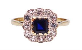 9ct gold cluster ring