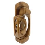 Contemporary abstract wood sculpture in the style of Brian Wilshire