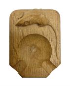 'Mouseman' oak ashtray by Robert Thompson of Kilburn